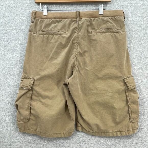 Wrangler Shorts Mens Medium Brown Cargo PullOn Performance Hybrid Hiking Casual - Picture 8 of 11